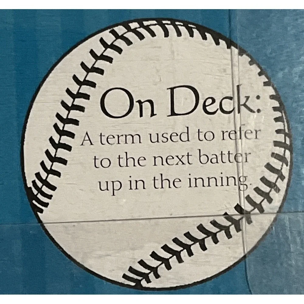 Triangle Inc‎ Vintage Baseball Tempered Glass Coasters - Set of 6 Never Used